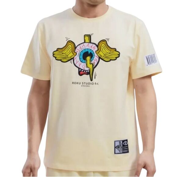 ROKU STUDIO Flying Eyeball Never Look Back T-Shirt - Picture 2 of 16